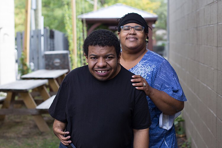 George Hamilton and his job coach, L'uan, are helping HomeGrown Brewing Company.