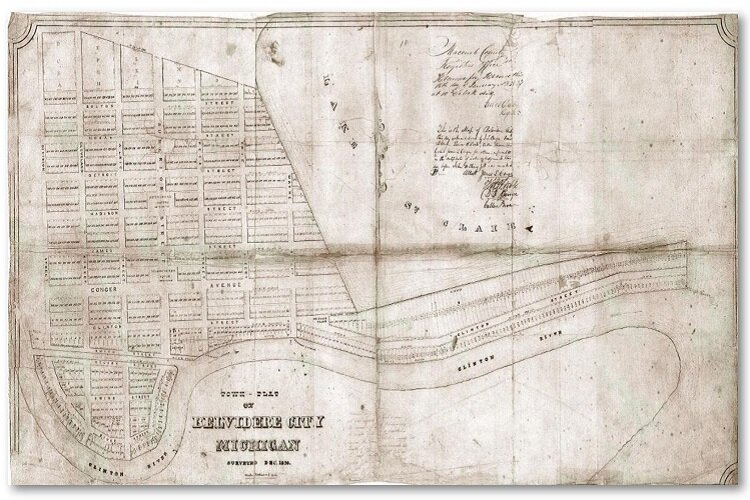Map of Belvidere (Macomb County)