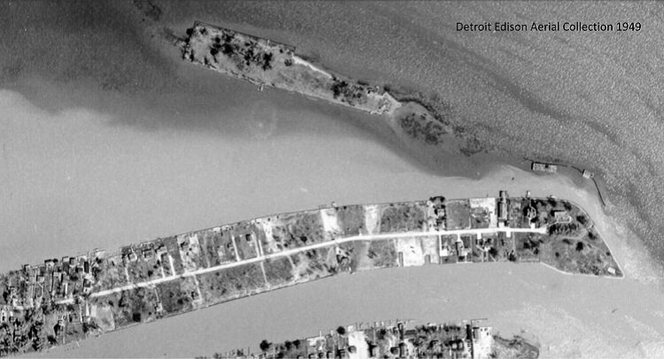 A 1939 aerial survey photo of Belvidere. (Macomb County)