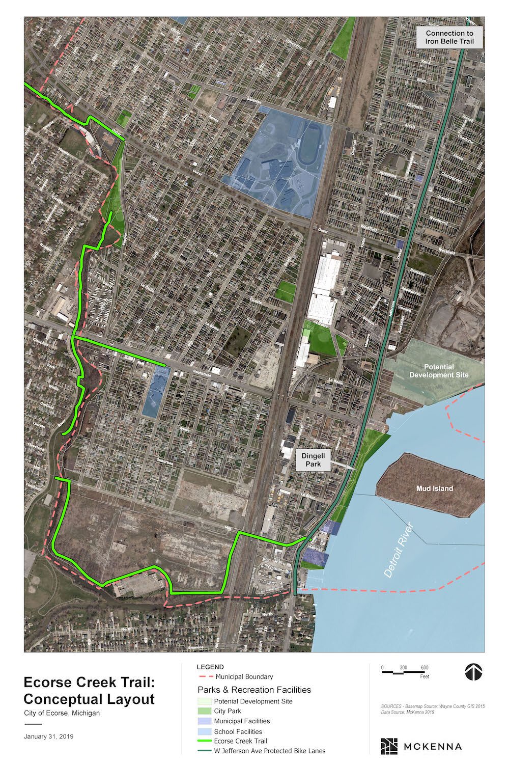 Ecorse Creek Trail Concept Map