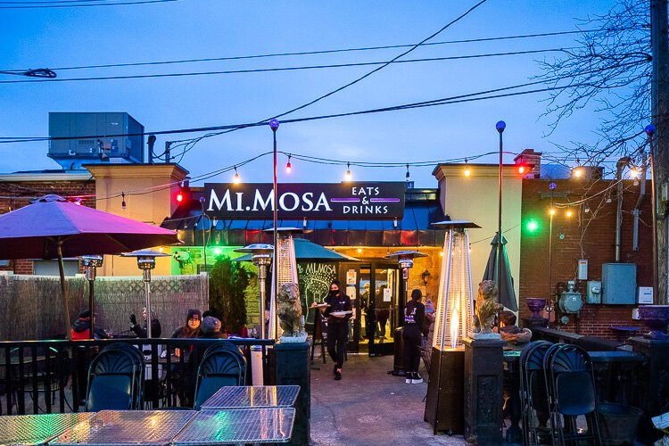 “We’re very fortunate to have our two patios,” says Jacob Khalil, co-owner of MI.MOSA