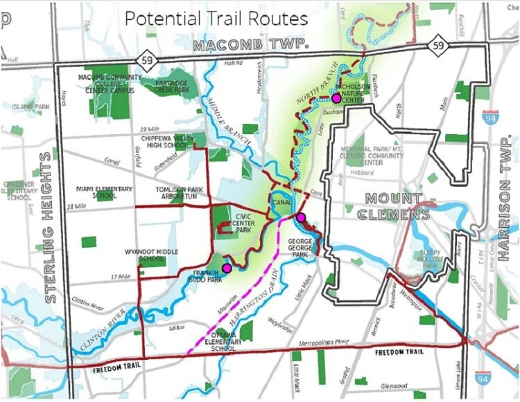 Potential Route for North Branch Greenway