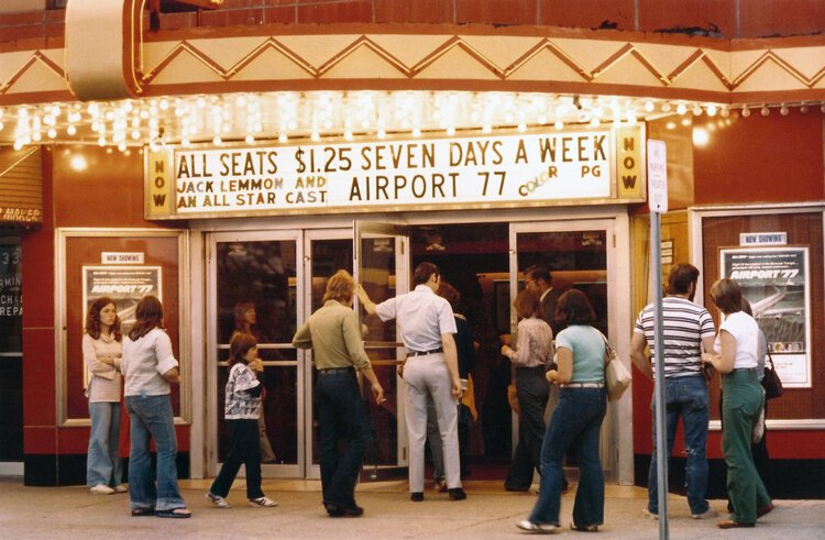 "Airport '77" debuted at the Civic Theater in 1977