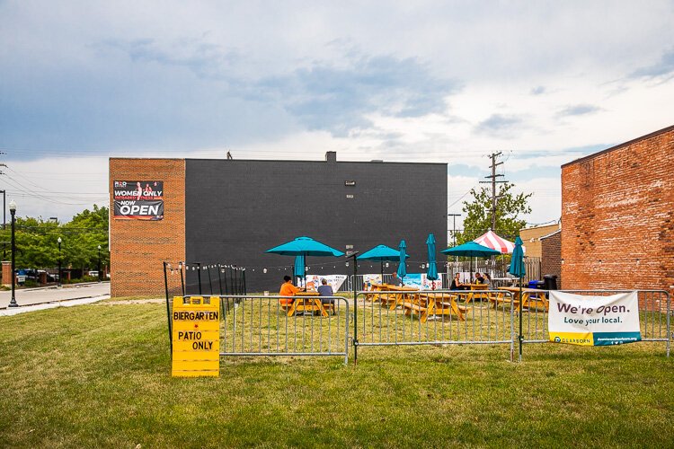 The new outdoor area at The Biergarten
