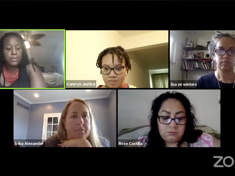 Members of the Royal Oak Multicultural Parents Association meet via Zoom.