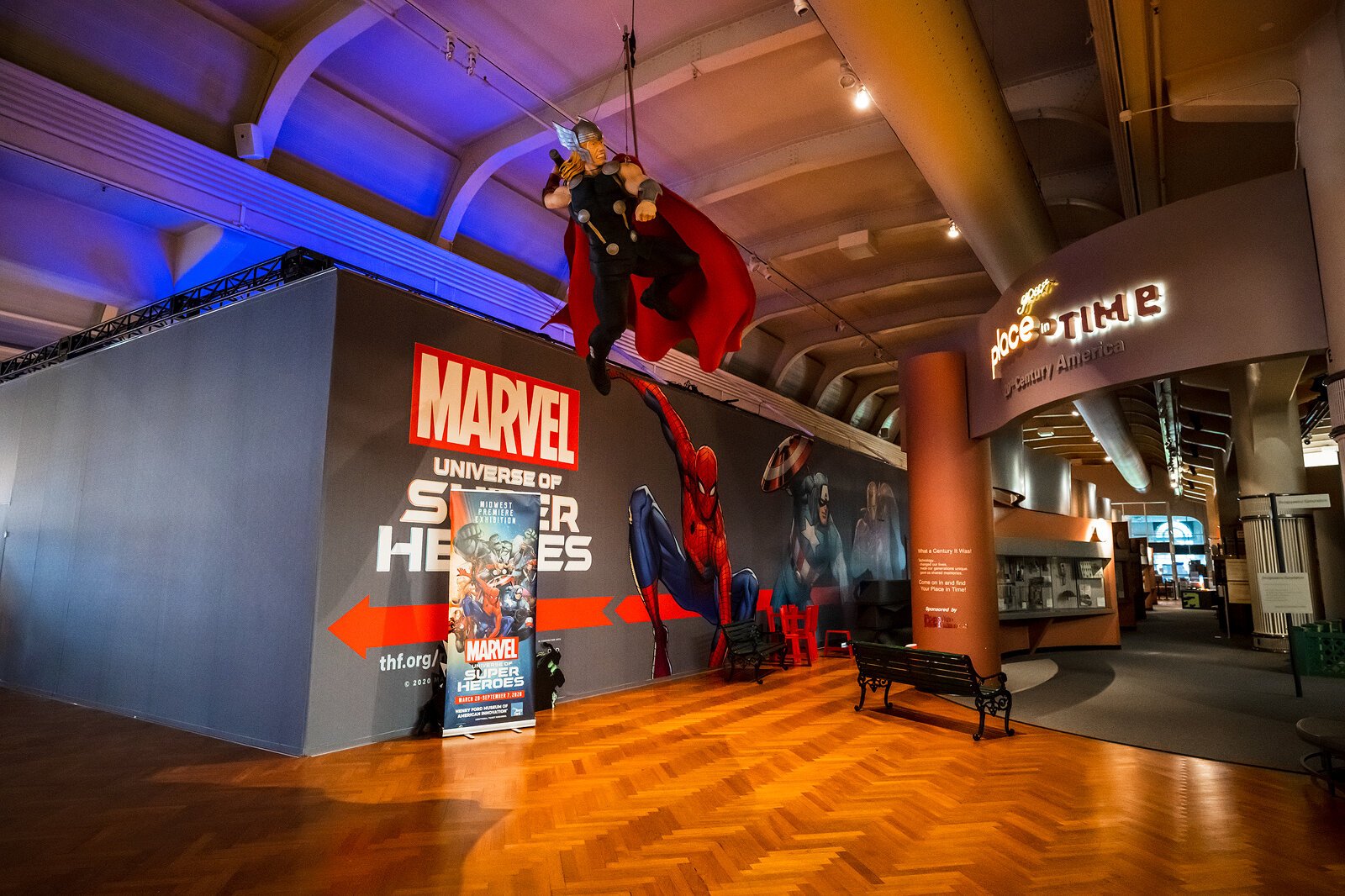 Upcoming Marvel Exhibit. Photo by Doug Coombe.