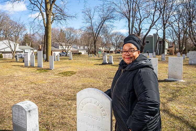 Rochelle E. Danquah at the Quaker Cemetery. Photo by David Lewinski.