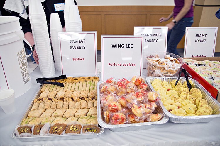 Food tables offered flavors from around the world.