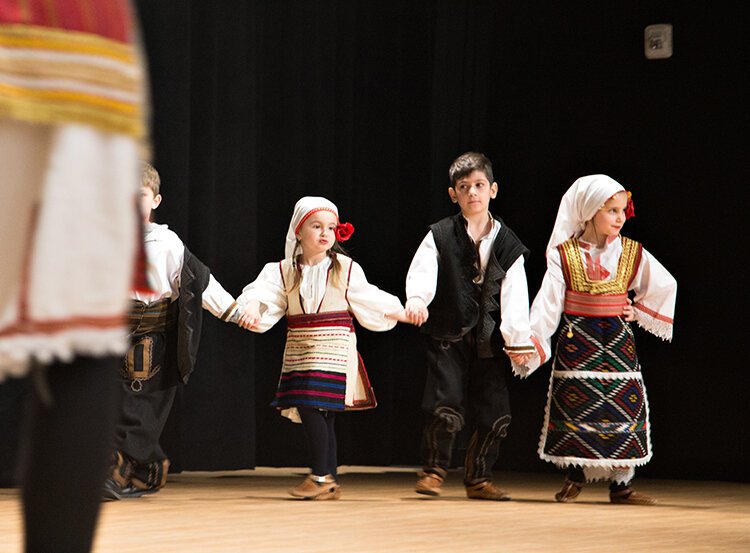 Children from St. Mary's Macedonian Church performed a traditional Tanec dance.