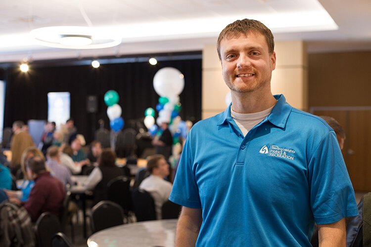 Parks and Recreation supervisor Try Nowotny at the official opening.