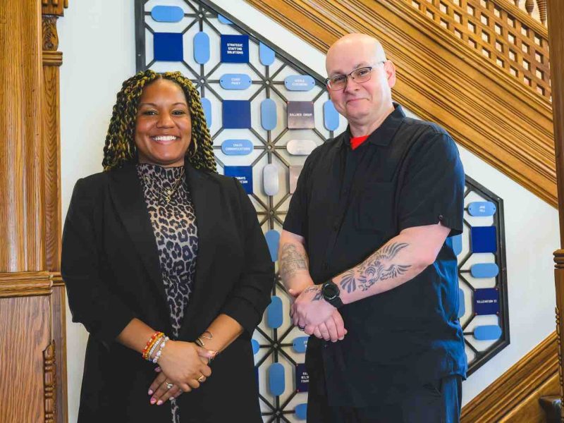 Ashley Carter of Michigan Justice Fund and Adam Grant of A Brighter Way