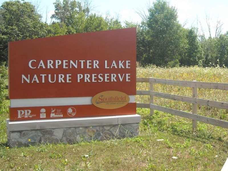 The Carpenter Lake Nature Preserve is located at 27225 W. Ten Mile Rd. in Southfield.
