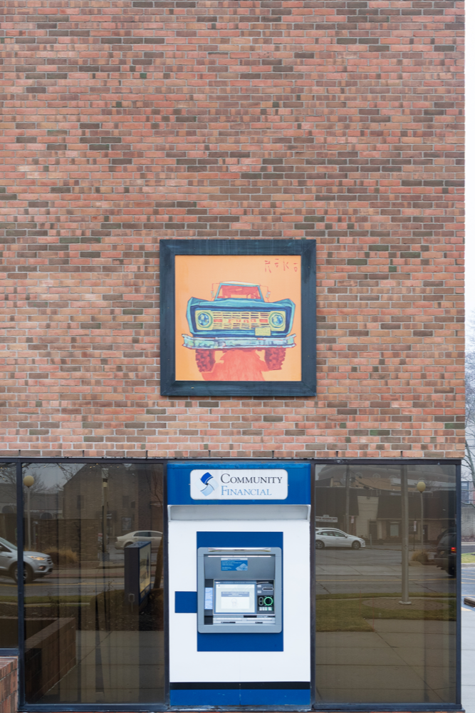 Tony Roko’s first two art installations can already be found at the CFCU HQ in downtown Plymouth.