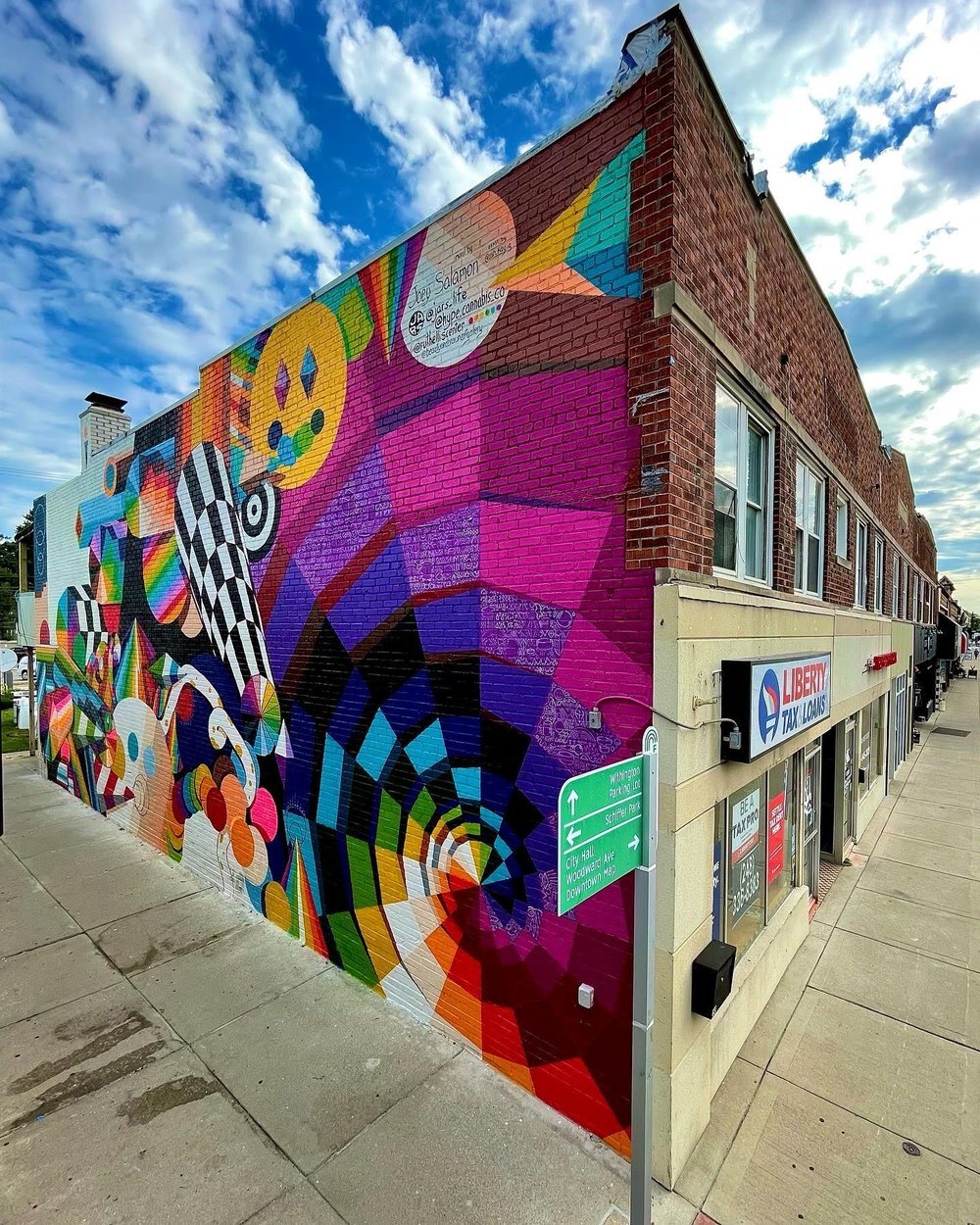 “Polychromatic Super You” in the alley at 258 W. Nine Mile Rd. in downtown Ferndale. (Photo: Joey Salamon)