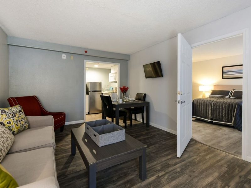 In this Branson, Mo., Days Inn apartment conversion, renamed Plato’s Cave, rents range from $495 for a studio to $625 for a one-bedroom unit. Photo: Plato’s Cave