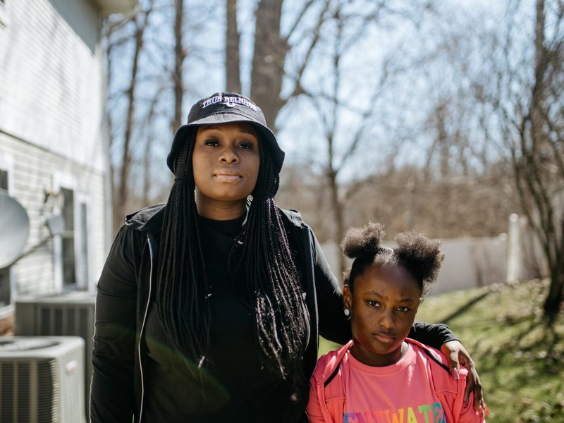 Labrea Robinson with her daughter Amarrah.