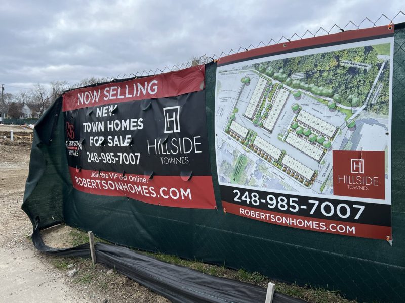 The site of Hillside Townes in downtown Farmington.