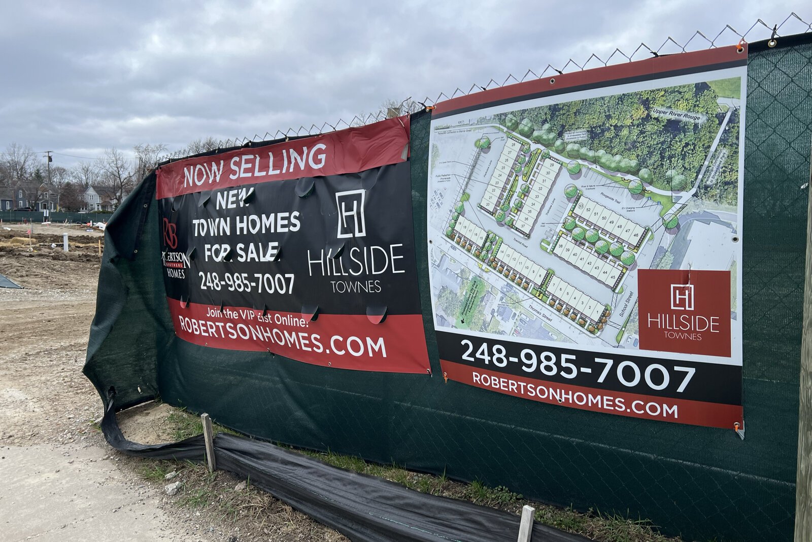 The site of Hillside Townes in downtown Farmington.