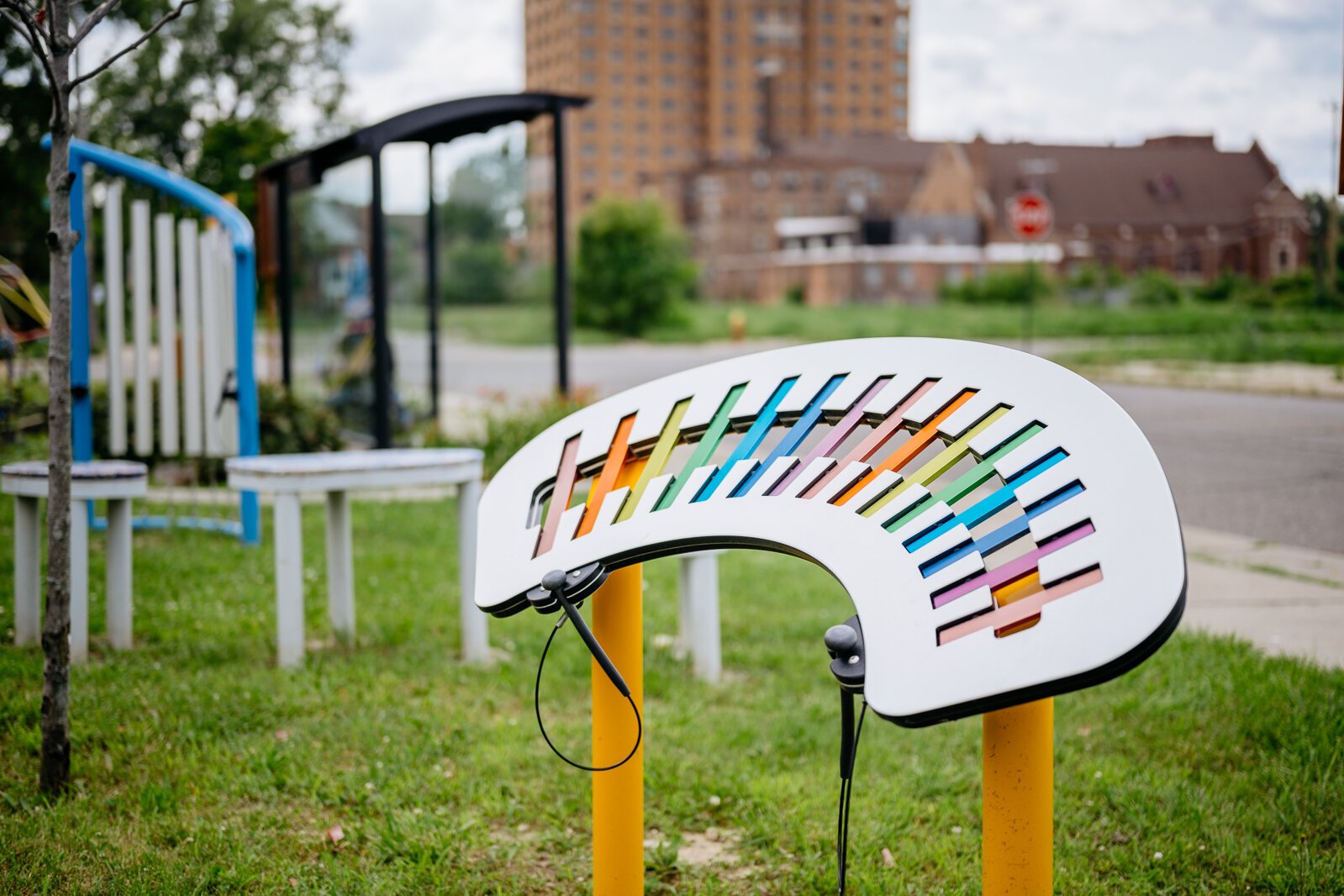 Playground equipment at Rest. Play. Ride Park.