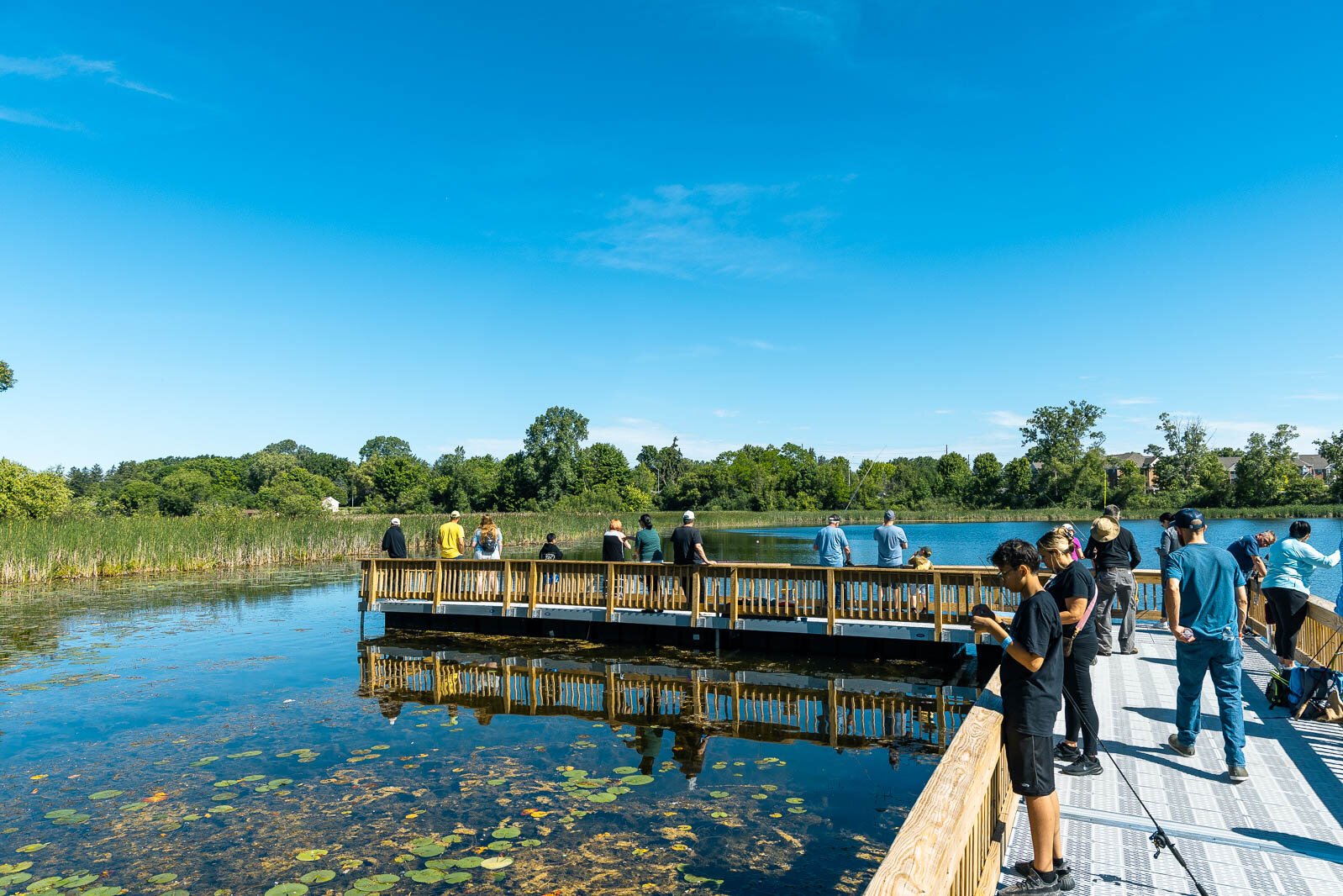 A new dock at Pontiac Oaks park, funded by Oakland County's Healthy Communities plan.