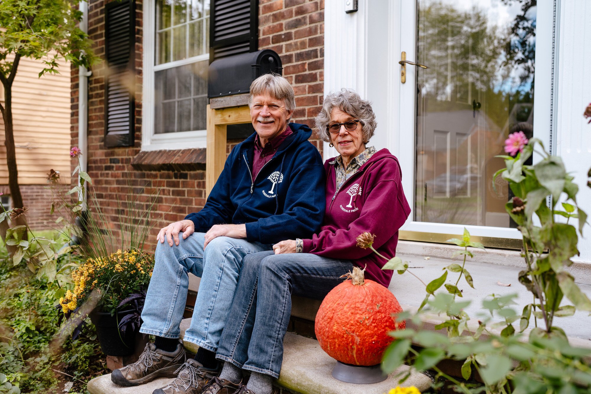 Pam Weinstein and Jim Dwight on their front porch. Photo by Nick Hagen.