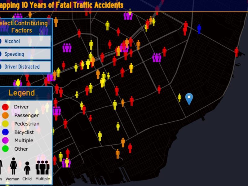 Traffic deaths in Detroit and the Grosse Pointes