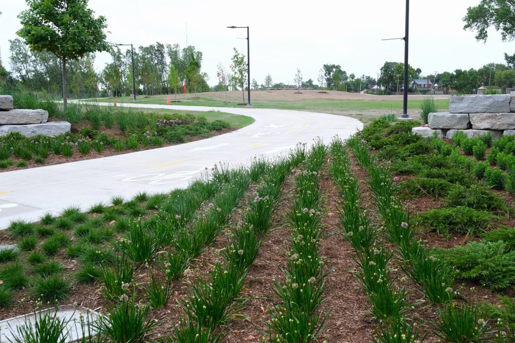 Improvements are underway at Detroit's Intervale Roselawn Park, accompanying an adjacent new segment of the Joe Louis Greenway.