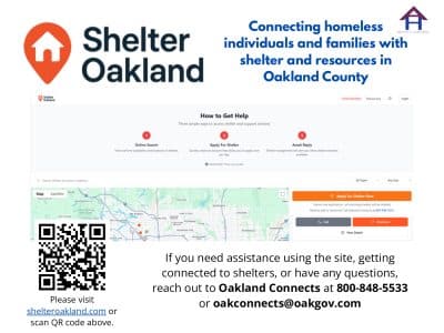 A flyer for the Shelter Oakland website.